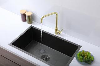 Levi Single Handle Pull Down Sprayer Kitchen Faucet in Brushed Gold