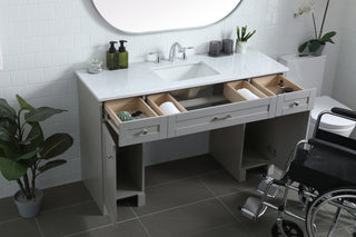 54 Inch ADA Compliant Bathroom Vanity In Grey