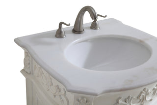 24 In. Single Bathroom Vanity Set In Antique White