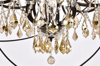 Geneva 25 light Dark Bronze Chandelier Clear Royal Cut crystal