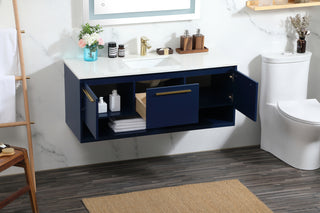 48 inch Single bathroom vanity in blue