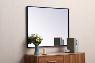 Metal frame rectangle mirror 27 inch x 36 inch in Blue