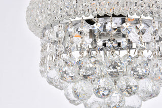 Primo 3 light Chrome Flush Mount Clear Royal Cut Crystal