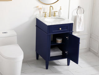 21 inch Single bathroom vanity in blue