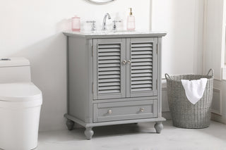 30 inch Single bathroom vanity in grey