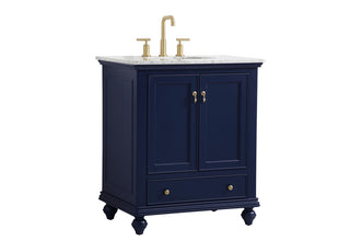 30 inch Single bathroom vanity in blue