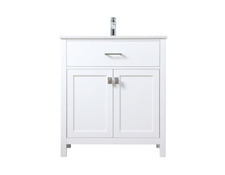 30 Inch SIngle Bathroom Vanity In White