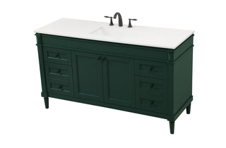 60 inch double bathroom vanity in green