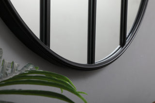 Metal windowpane mirror 32 inch x 32 inch in Black