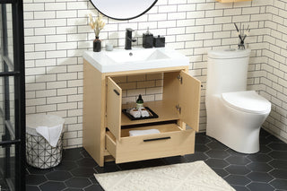 30 inch Single bathroom vanity in Maple