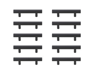 Dior 3" Center to Center Matte Black Bar Pull Multipack (set of 10)