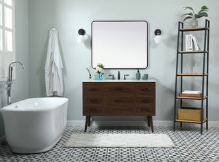 48 inch Single bathroom vanity in walnut