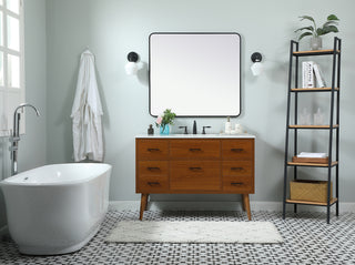 48 inch Single bathroom vanity in teak