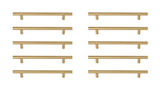 Quinn 6-5/16" Center to Center Brass Bar Pull Multipack (set of 10)