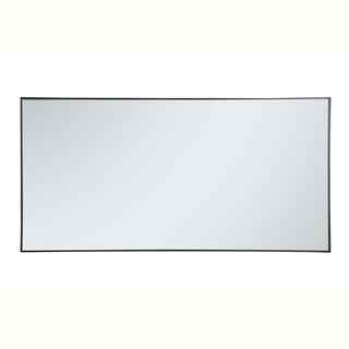 Metal frame rectangle mirror 36 inch in Black