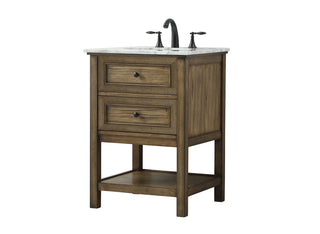 24 inch Single bathroom vanity in driftwood