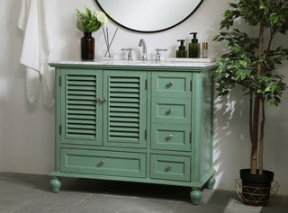 42 inch Single Bathroom Vanity in Vintage Mint