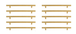 Quinn 7-9/16" Center to Center Brass Bar Pull Multipack (set of 10)