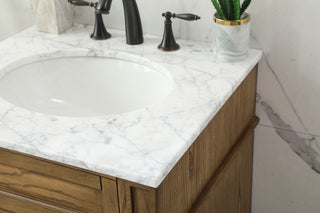 24 inch Single bathroom vanity in driftwood