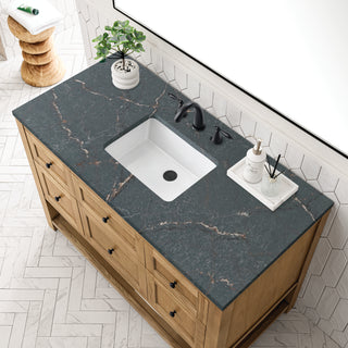 48 Inch Breckenridge Freestanding Vanity in Light Natural Oak / Parisien Bleu Top