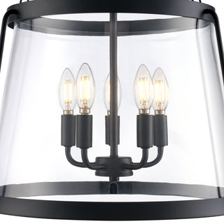 Adabella 17.75" 5-Light Pendant - Matte Black