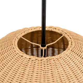 Elise 22" Wide 3-Light Pendant - Matte Black