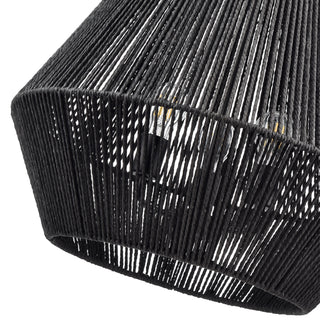 Elise 22" Wide 3-Light Pendant - Matte Black