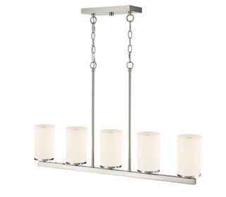 Verlana 35" 5-Light Linear Chandelier - Brushed Nickel
