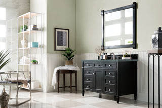 48 Inch Brittany Freestanding Vanity in Black Onyx / Cala Blue Top