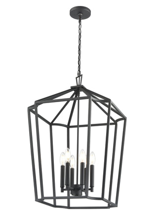 Hylena 18.5" Wide 6-Light Pendant - Textured Black
