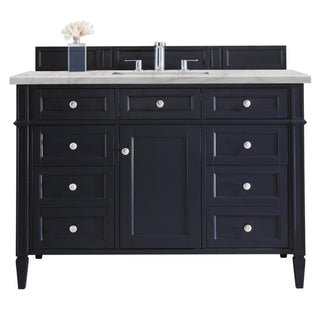 48 Inch Brittany Freestanding Vanity in Victory Blue / Victorian Silver Top