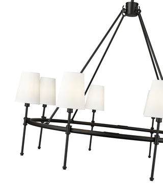 Adorra 40" Wide 8-Light Chandelier - Matte Black