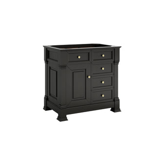 36 Inch Brookfield Freestanding Vanity in Black Onyx / Charcoal Soapstone Top