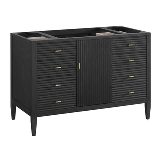 48 Inch Myrrin Freestanding Vanity in Carbon Oak / Parisien Bleu Top