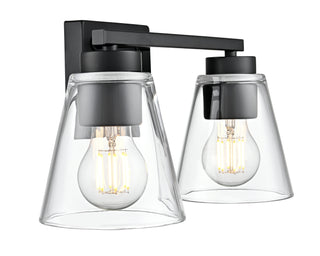 Strayhan 13" 2-Light Vanity - Matte Black