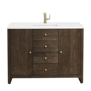 48 Inch Gracyn Freestanding Vanity in Sable / White Zeus Top