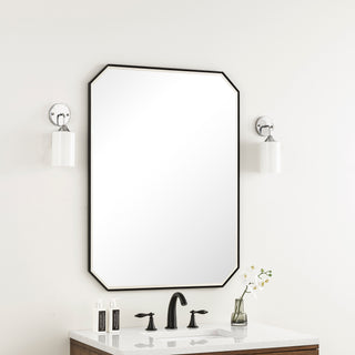 Rohe 30" Octagonal Mirror, Matte Black