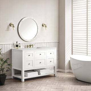 48 Inch Breckenridge Freestanding Vanity in Bright White / Lime Delight Top