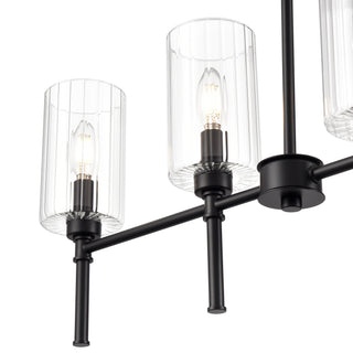 Chastine 36" Wide 5-Light Island - Matte Black