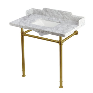 Wesselman 36 Inch Console Sink in Carrara Marble