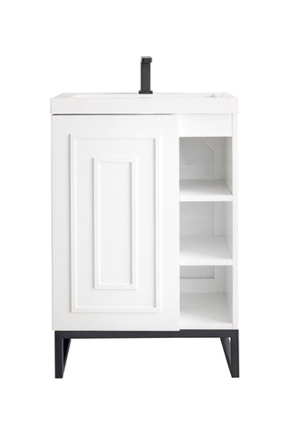 23.625 Inch Alicante' Freestanding Vanity in Glossy White / White Glossy Top