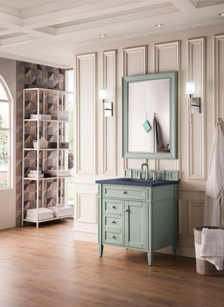 30 Inch Brittany Freestanding Vanity in Sage Green / Charcoal Soapstone Top