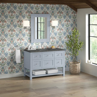 48 Inch Breckenridge Freestanding Vanity in Serenity Blue / Parisien Bleu Top