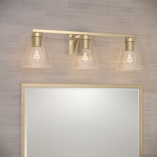 Strayhan 22" 3-Light Vanity - Modern Gold