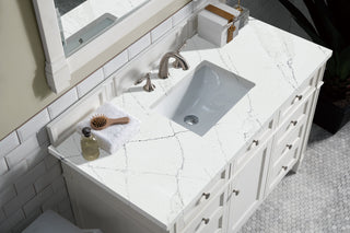 48 Inch Brittany Freestanding Vanity in Bright White / Ethereal Noctis Top