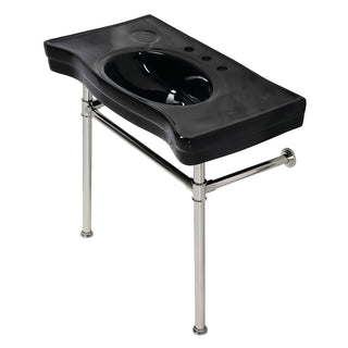 Imperial 35.81 Inch Console Sink in Polished Nickel