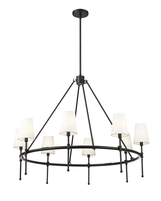 Adorra 40" Wide 8-Light Chandelier - Matte Black