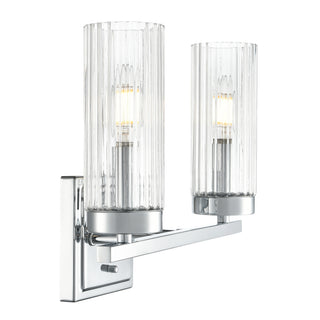 Iversen 12.5" Wide 2-Light Vanity - Polished Chrome