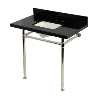 Imperial 36 Inch Console Sink in Polished Nickel