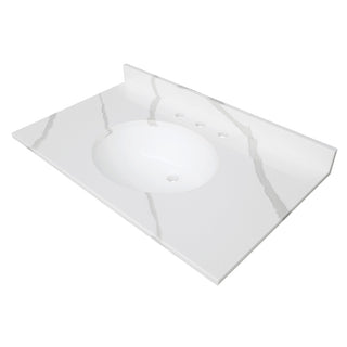 Norbiton 37 Inch Vanity Sink Top in Carrara Marble